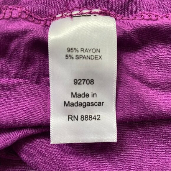 Roaman's Purple Cold Shoulder Ruffled Criss Cross Top, Size 14/16 #292 - Picture 11 of 13